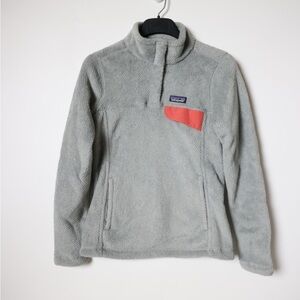 Patagonia Re-Tool Snap T Fleece Pullover Polartec Thermal Grey Aurea Pink Small